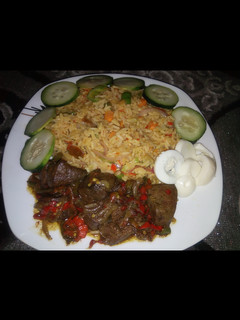 A picture of Fried rice d souce din hanta.