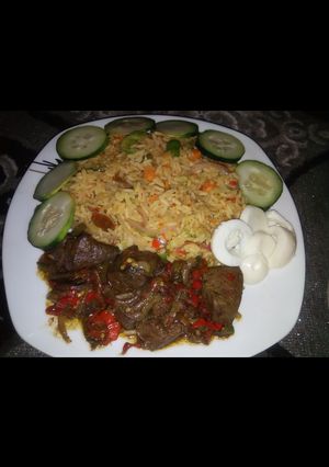 A picture of Fried rice d souce din hanta.