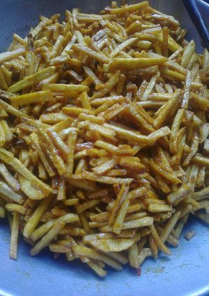 Foto resep Stik talas pedas manis