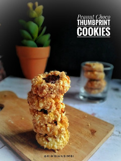 Foto resep 36. Peanut Choco Thumbprint Cookies