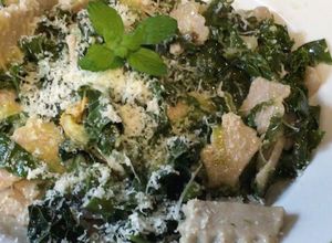 Una foto de Cocina sin gluten: Pizzoccheri alla valtellinese (pasta fresca casera) reinterpretados
