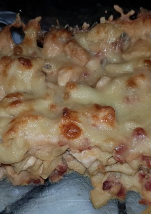 Tejfölös-baconös-csirkés penne recept fotója