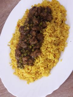 صورة لوصفة الروز بلحم الغنم