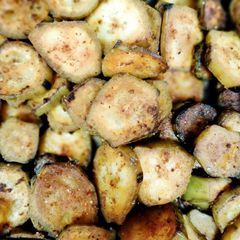 A picture of Green Banana (Vazhakkai) Fry.