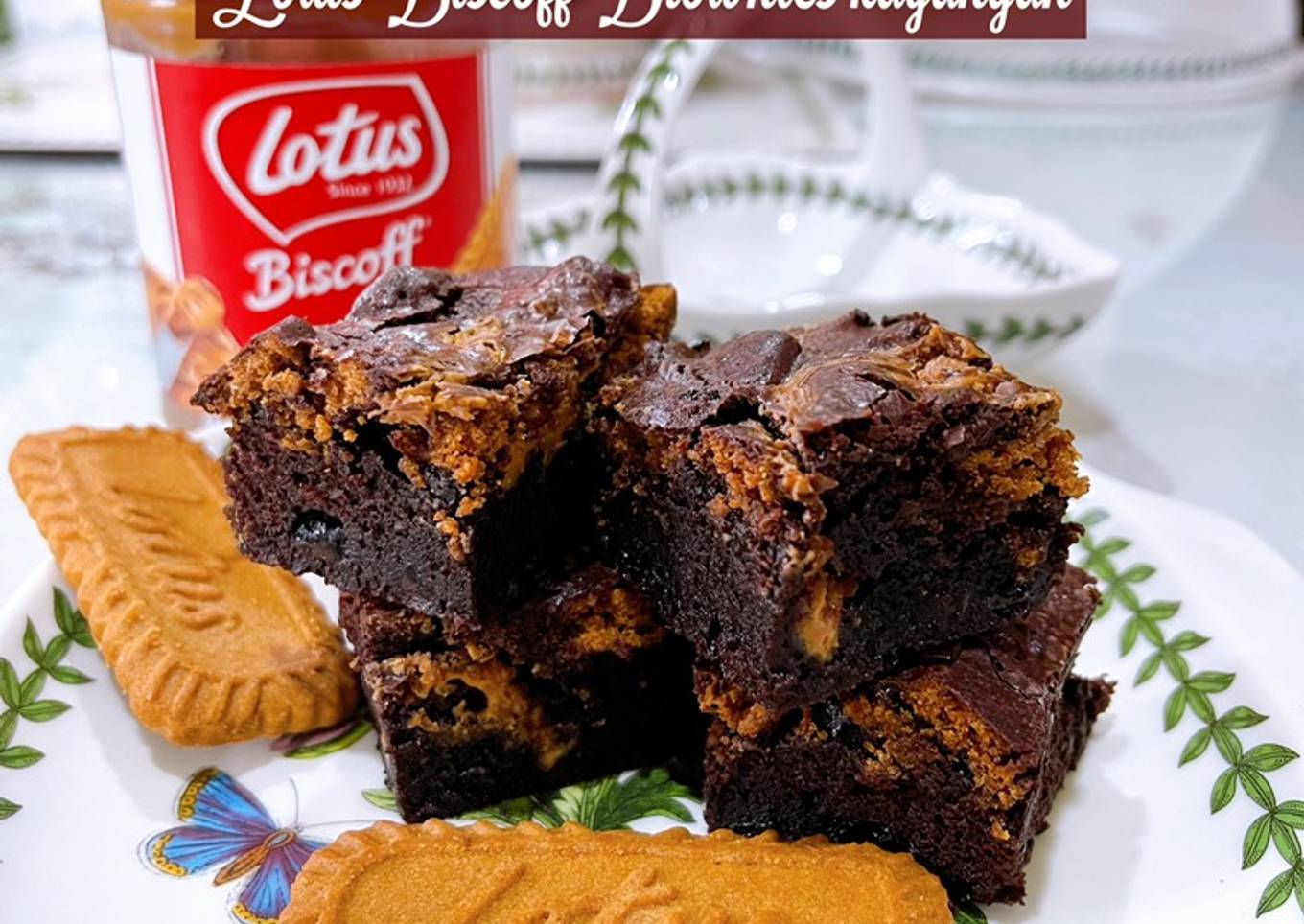 Resepi 👩‍🍳Lotus Biscoff Brownies kayangan 🇧🇪 yang Menggugah Selera dan Easy