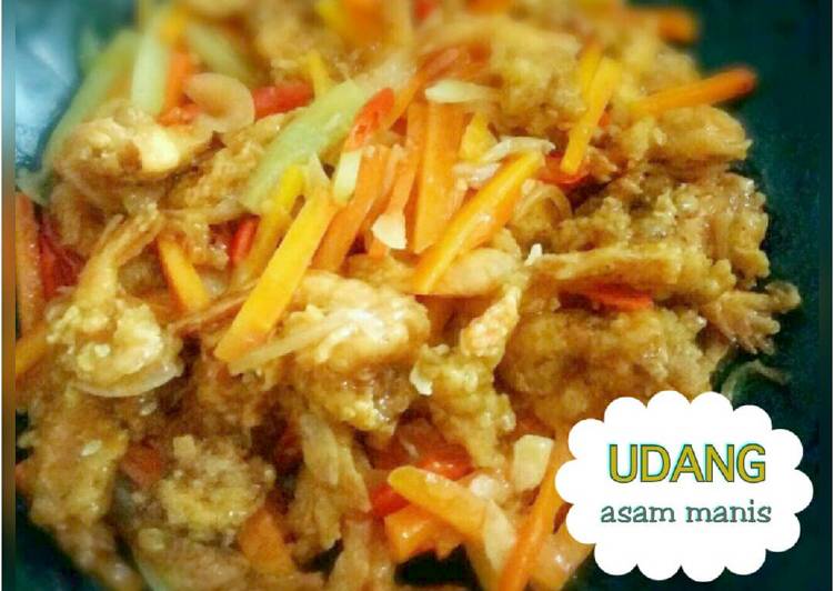 Langkah Mudah untuk Menyiapkan UDANG goreng asam manis pedes maknyuuuss 😋 yang Lezat
