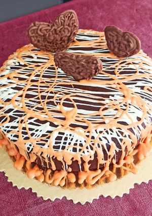 Una foto de Tarta de Brownie de chocolate con nueces