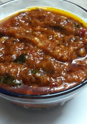 A picture of Andhra Tomato pickle.