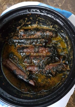 Hình của món Cá kèo cà ri chay.