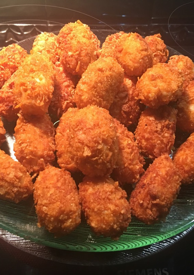 Una foto de Croquetas de pollo crujientes!!!
