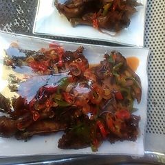 A picture of Chicken kebab.
