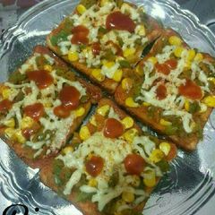 A picture of Bread pizza.