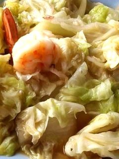 รูปของ ผัดกะหล่ำปลีกุ้ง