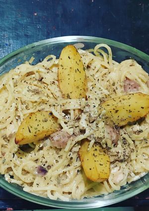 Foto resep Spagetti Carbonara ayam