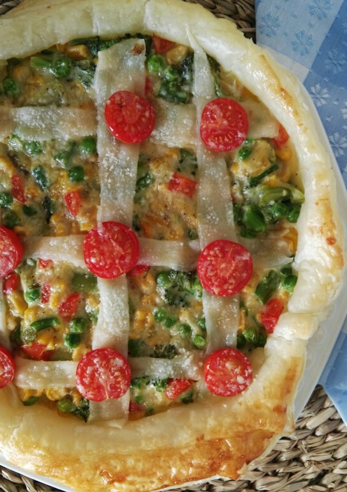 Una foto de Hojaldre de verduras