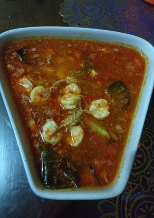 Foto resep 41.Udang kuah merah