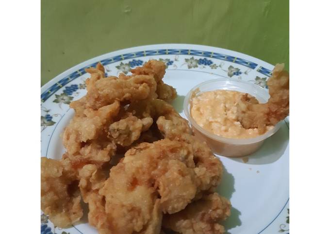 Udang Crispy saos telur asin