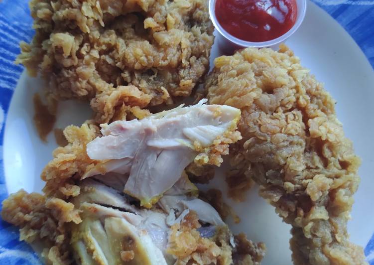 Cara Gampang Membuat Fried chicken ala KFC | keriting, kriuk2, Tips menggoreng Anti Gagal