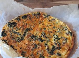 Foto de Quiche de Frango, Espinafres e Cogumelos com Quark