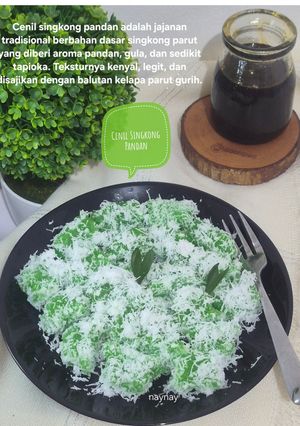 Foto resep Cenil Singkong Pandan