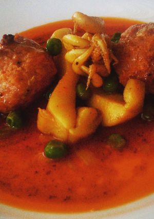 Una foto de Albóndigas con sepia 