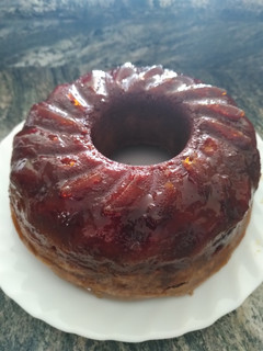 Una foto de Flan de castañas al micro
