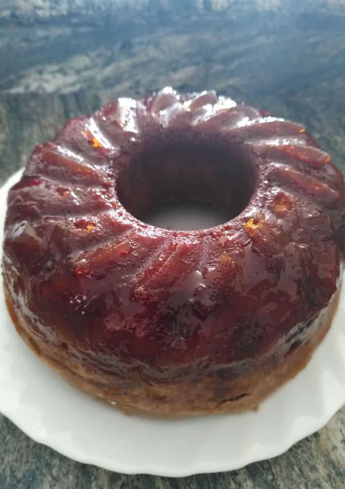 Una foto de Flan de castañas al micro