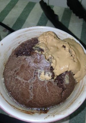 Foto resep Cc peanut lava mug cake #keto