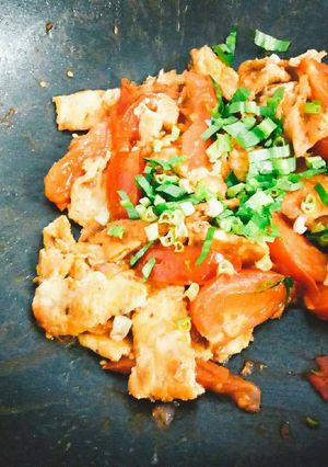 Hình của món Trứng chiên sốt cà chua.