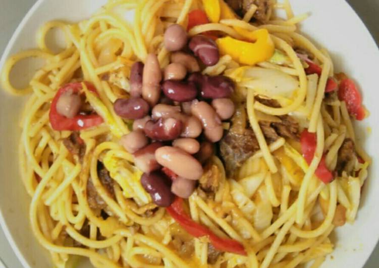 Recipe of Award-winning Spaghetti with cocktail beans