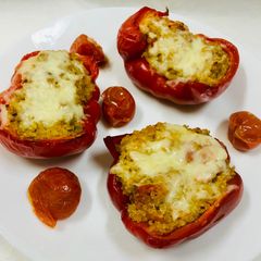 Quinoa Roasted capsicum with Tomatoes A picture of Quinoa Roasted capsicum with Tomatoes.
