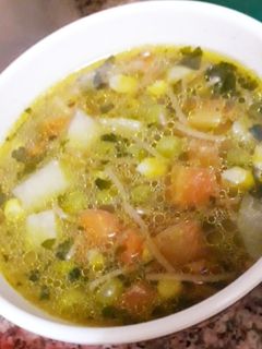 صورة لوصفة شوربة الشعيرية بالخضار