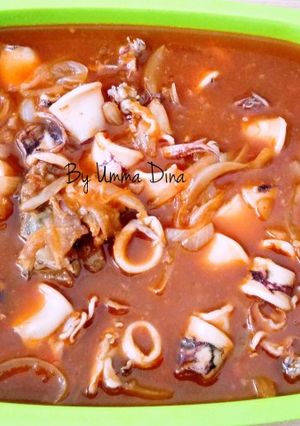 Foto resep 5.Cumi saus padang