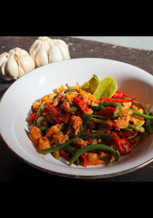 Foto resep Tumis kepah Asin pedas