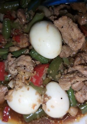 Foto resep Tumis daging pedas telur puyuh