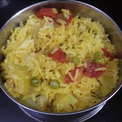 A picture of Matar Pulao.