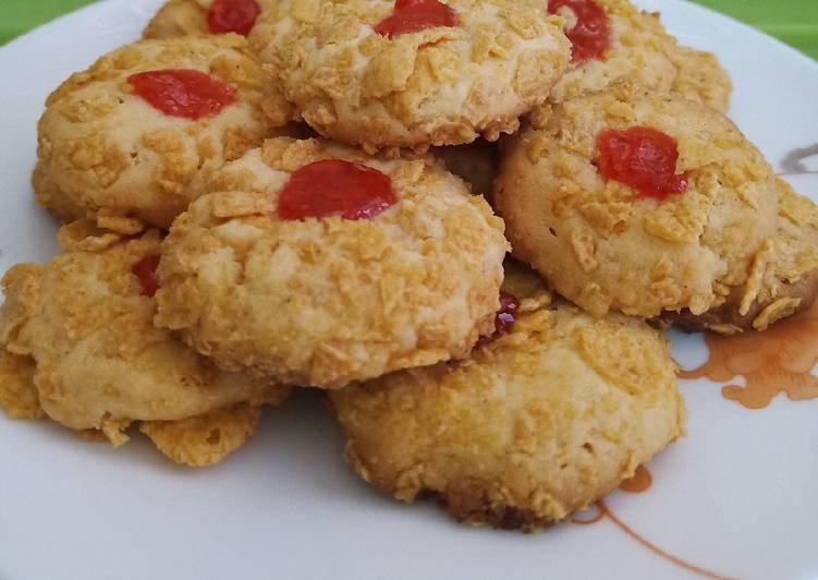 Melting Moments (kue kering cornflakes) renyah dan enak