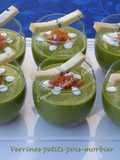 Verrines petits-pois-morbier
