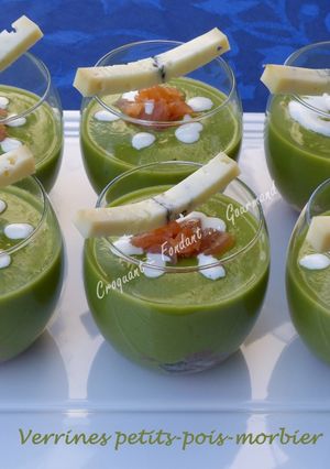Une photo de Verrines petits-pois-morbier
