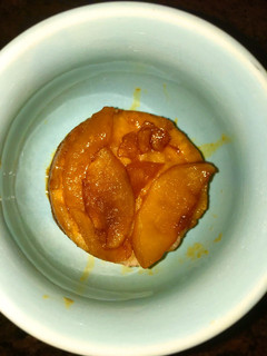 Una foto de Tarta tatin al microondas
