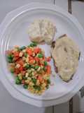 Filete de pescado en salsa mostaza