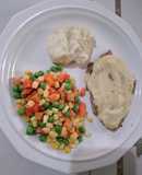 Filete de pescado en salsa mostaza