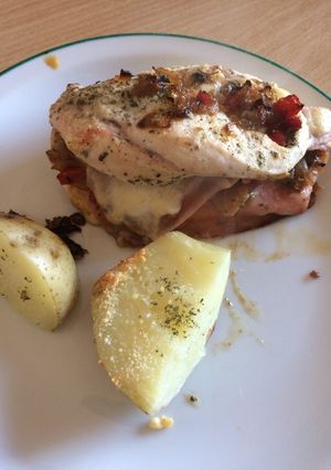 Una foto de Pechugas rellenas