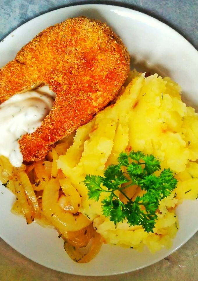 Картофельное пюре с салом