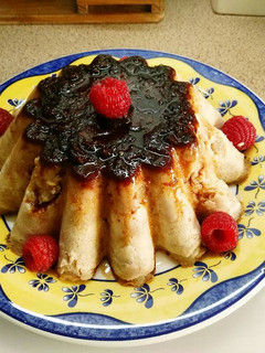 Una foto de Flan de manzana
