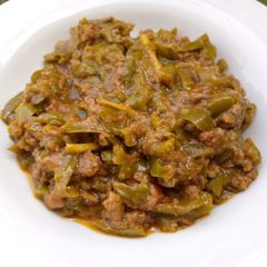 A picture of Spicy minced beef with capsicum.