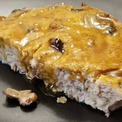 A picture of Honey Mustard Glazed Chicken Meatloaf.