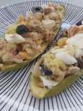 Comida o cena exprés con calabacín relleno