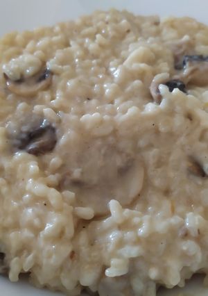 Una foto de Risotto con champiñones