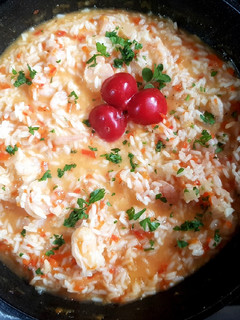 Una foto de Risotto de camarones. (de Fran R) #caminodesabores